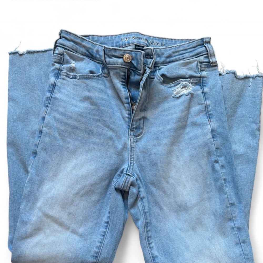 Lot American Eagle Outfitters Women's Blue Jeans 2 pair jeggings size 4 short